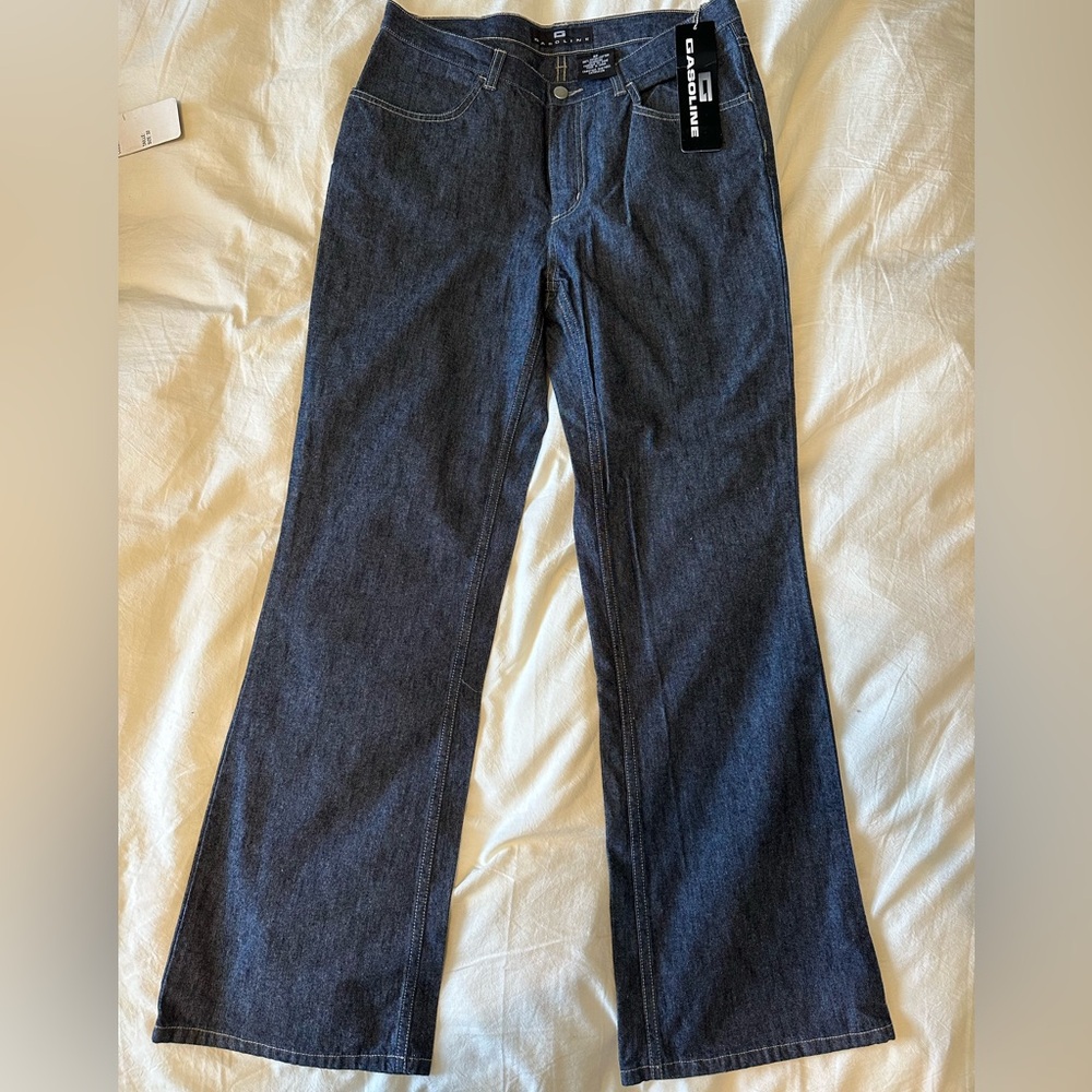 Gasoline Women's Dark Blue Flare Jeans